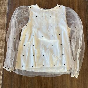 Zara girls cream top. NWT. Size 10.